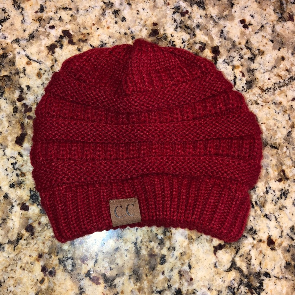 Red CC beanie